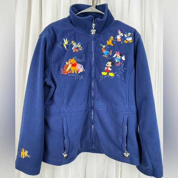 Disney Jackets & Blazers - Rare 2009 Disney Bradford Exchange Embroider Fleece Jacket Mickey Pooh Princess